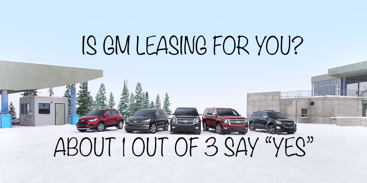 Is a GM Lease for you?  1 out of 3 say “Yes”