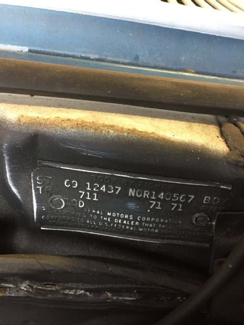 Rare Find: 1969 Chevrolet Camaro numbers match