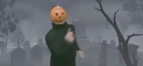 3 weird halloween facts pumpkin man dancing gif