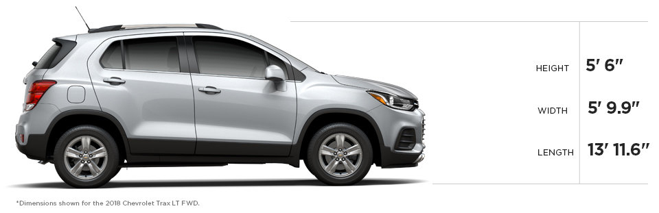 2018 chevrolet trax dimensions size