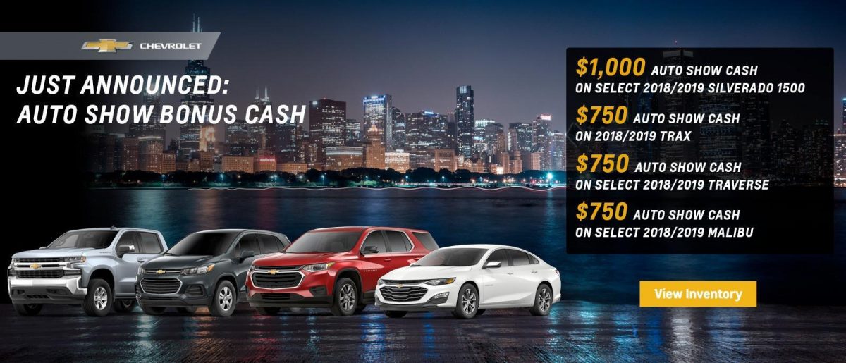 2019 Chevrolet Auto Show incentives